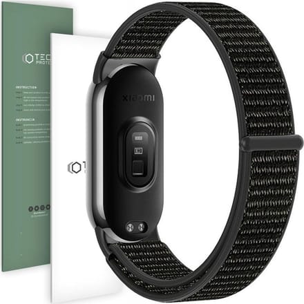 Tech-Protect Nylon Strap for Xiaomi Smart Band 8 / 8 NFC - Black