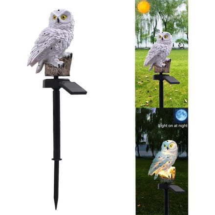 Tuin Solar Tuinverlichting Waterdicht Uil Vorm LED Landschap Gazonlicht Heklamp Paden Tuin wit