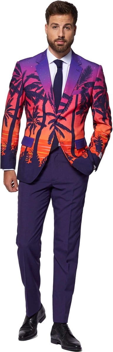 OppoSuits Suave Sunset - Heren Pak - Carnavalskleding - Kostuum - Feest - Maat EU 48
