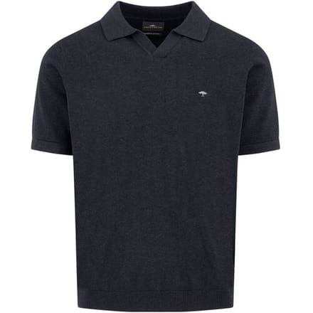 Fynch-Hatton Polo Shortsleeve Superfine Cotton Charcoal / male