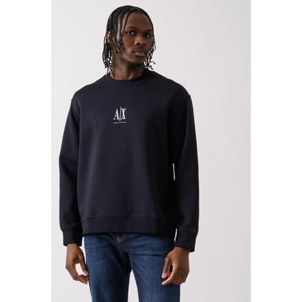 Armani Exchange Heren Geborduurde A|X Centrum Logo Crew Neck Sweatshirt
