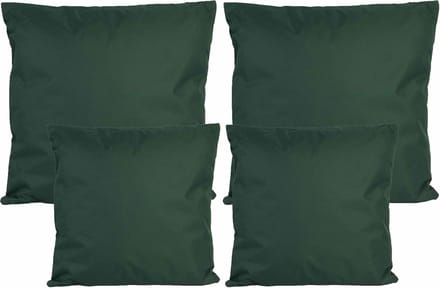 Anna Collection Bank/tuin kussens set - binnen/buiten - 4x stuks - donkergroen - In 2 formaten