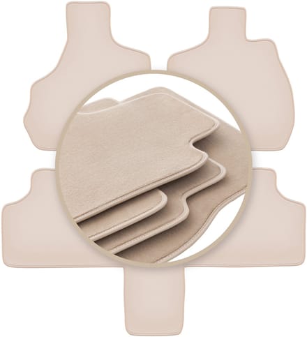 PREMIUM beige vloermatten voor: Chrysler Voyager IV 7 zitplaatsen 2000-2008