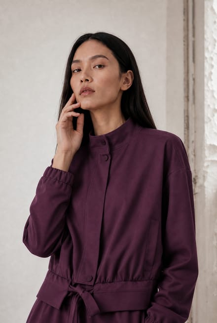 Ian jacket technical jersey | Cherry - Cherry / S