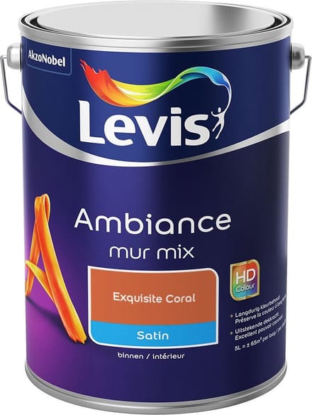 Levis - Ambiance Mur Satin Mix - Exquisite Coral - Mengverf - 5 L