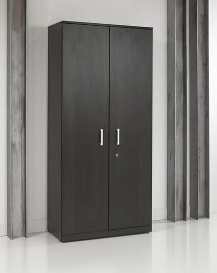 Draaideurkast hout Chief 200x90x42cm Donker Eiken