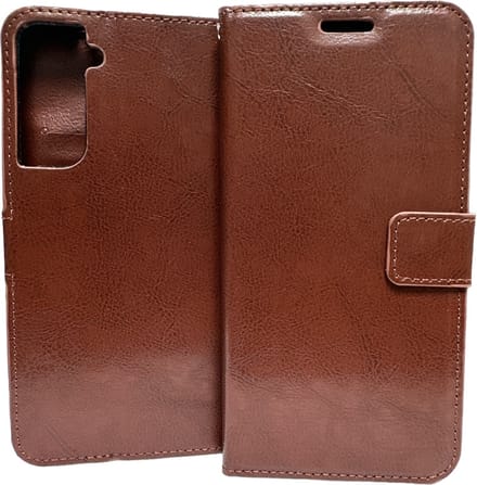 Portemonnee Book Case Hoesje Geschikt voor: Samsung Galaxy S21 - bruin
