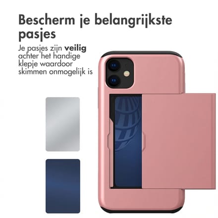 imoshion Hoesje met Pasjeshouder - Geschikt voor Apple iPhone 11 - Rosé Goud