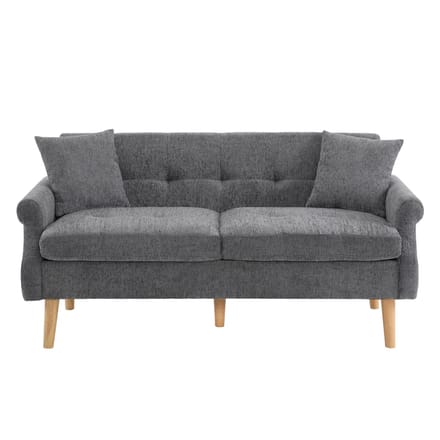 Merax Bankstel - Moderne Design Sofa - Chenille Stof - 2 Zits - Grijs
