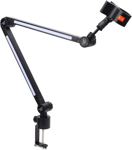 Microfoonarm - Microfoonstandaard Ophanging - Podcasting Opnemen - Verstelbare Hoek - 2 kg Draagvermogen - Zwart