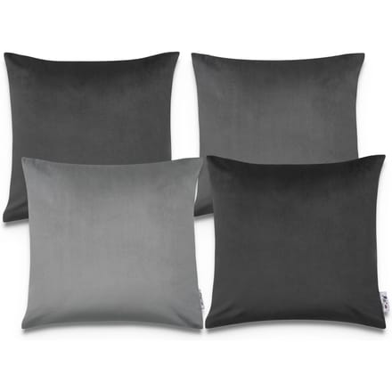 Kussensloop Chino grijs  45x45 cm, 4 stuks