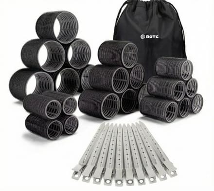 BOTC Krulspelden - 33-delig - Heatless Curls - Kleefrollers - Haarrollers - Rollers Hair curler - Zwart