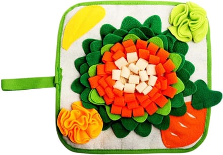 Snuffelmat Konijn - Voer Puzzel - Natuurlijk Gedrag - Stimuleert Foerageren - 32x15x2 cm - Multicolor