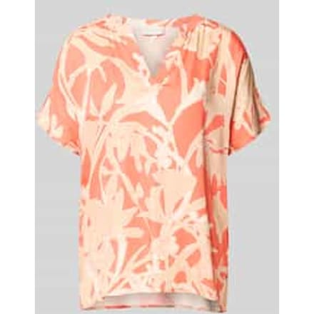 Blouseshirt van viscose in all-over look