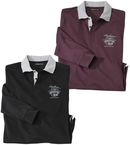 ATLAS FOR MEN - Set van 2 polo’s Expedition - Heren - Verkrijgbaar in grote maten - 5XL