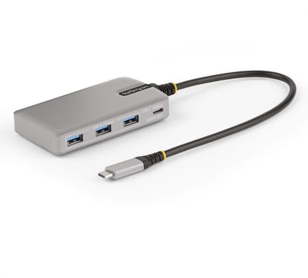 StarTech.com 4-Port USB-C Hub met USB-C DP Alt Mode Video Output 4K 60Hz, 3x USB-A, 1x USB Type-C, 100W Power Delivery Pass-Through, USB 3.2 10Gbps, 30cm Kabel, Compacte USB Hub
