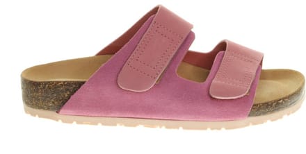 Roze Slippers Suede Velcro Bionatura maat 36