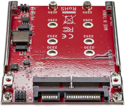 StarTech.com Dual-Slot M.2 Drive to SATA Adapter for 2.5" Drive Bay - RAID - styreenhed til lagring (RAID) - M.2 Card - SATA 6Gb/s