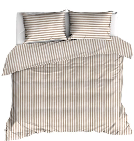 Linolux Dekbedovertrek Fresh Stripe Sand 2 persoons