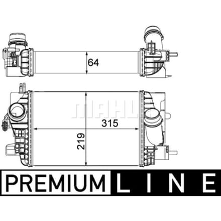 Intercooler, inlaatluchtRadiator MAHLE CI 235 000P