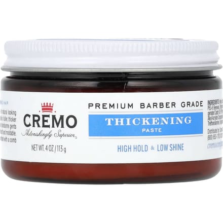 Cremo, hair strengthening paste, high hold and low shine, 4 oz (113 g) gray