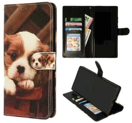 Cityhoesje Bookcase iPhone 14 Pro – Print Puppy