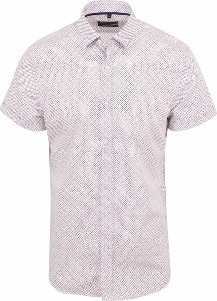 Suitable Short Sleeve Overhemd Print Multicolour - Maat M - Heren - Casual Shirt