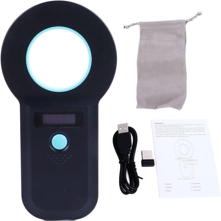 Dierlijke Chip Lezer Efficiënte Multifunctionele Draagbare Handheld Huisdier Microchip ID Tag Scanner gray