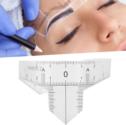Dailygoods- Wenkbrauw Liniaal - Microblading Accessoire - Neusbrug Liniaal - Make-up Tool - Precisie Hulpstuk - Verstelbaar Ontwerp