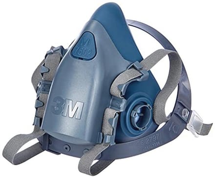Halfmasker van siliconen met gestructureerde gezichtsafdichting, maat M - 1 stuk