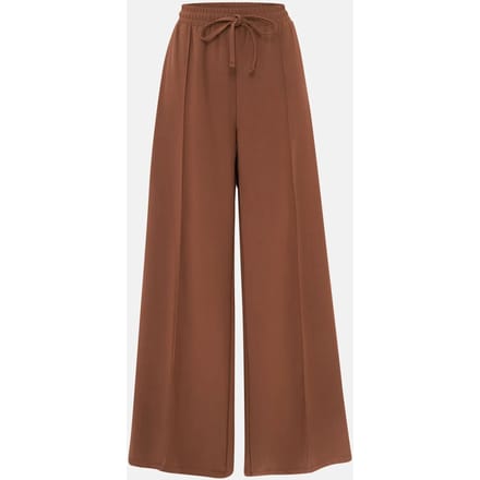Brede Pijpen Elasthaan Taille Jersey Broek