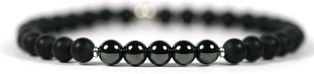 IbizaMen - Matte onyx - 6mm - Hematiet mat - 19cm