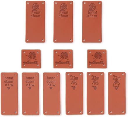Handgemaakte PU Leren Labels - 40 Stuks Voor Kleding, Accessoires en Handwerk