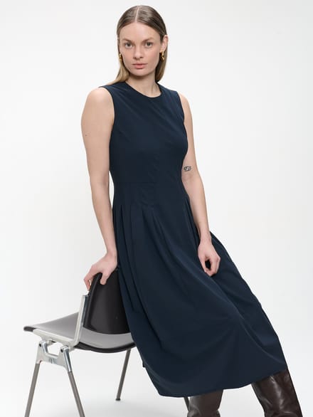 Heide dress  technical jersey | Blue - Blue / S