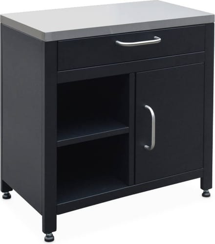 sweeek - Stalen buitenkeuken 1 lade en 1 deur, 80 cm breed