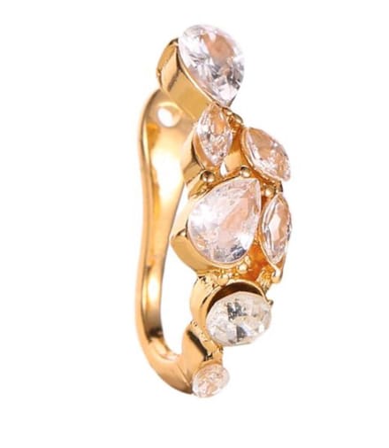 Ear cuff met steentjes | goud gekleurd