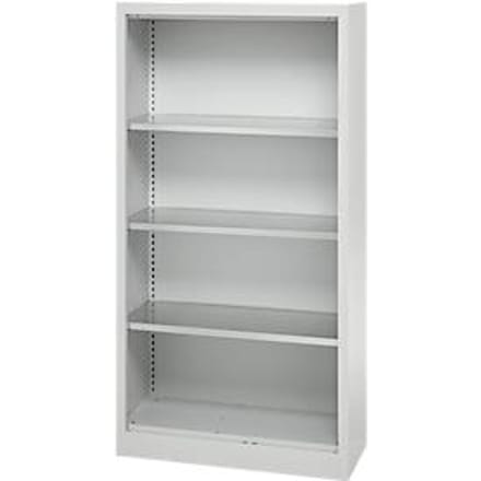 Schäfer Shop Select MS stellingkast, 4 OH, B 800 x D 400 x H 1584 mm, plaatstaal, lichtgrijs