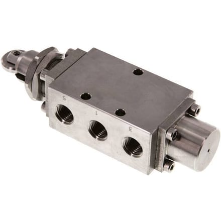 5/2 G1/4 '' Rolbediend plunjer klep RVS -0.95-12bar/-13.2-168psi