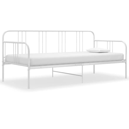vidaXL - Slaapbank - metaal - wit - 90x200 - cm