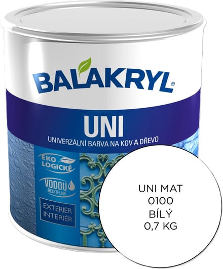 Balakryl UNI MAT 2,5kg, 0100 wit