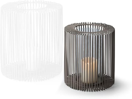 Stijlvol Windlicht met Roosterdesign en Cilinder - Hoog Model