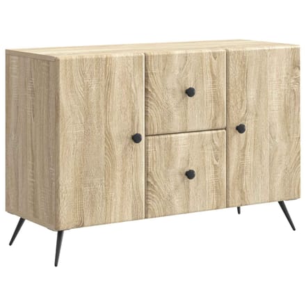 vidaXL - Dressoir - met - lade - Sonoma - Eiken - 89 - x - 34,5 - x - 60 - cm - Bewerkt - hout