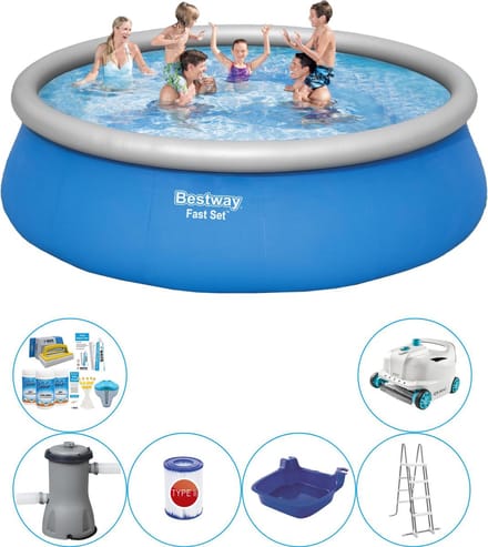 Fast Set Rond 457x122 cm - 7-delig - Zwembad Bundel