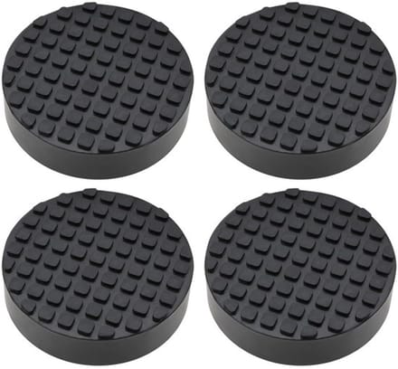 4Pcs Zwarte Rubber Auto Krik Pad Rubber Buffer Auto Reparatie Accessoires Hefplatform Pad Frame Beschermers Voor Auto Vloer Krik