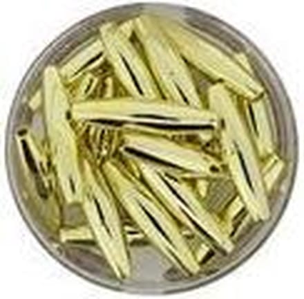 0801-20934 Parels ovaal goudkleurig metallic 5x20 mm
