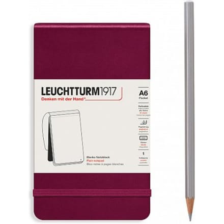 Leuchtturm1917 reporter notepad pocket a6 blanco port rood