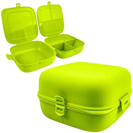 Lunchbox Lunchbox Split Groen 2x700 ml - Bento Box - Broodtrommel