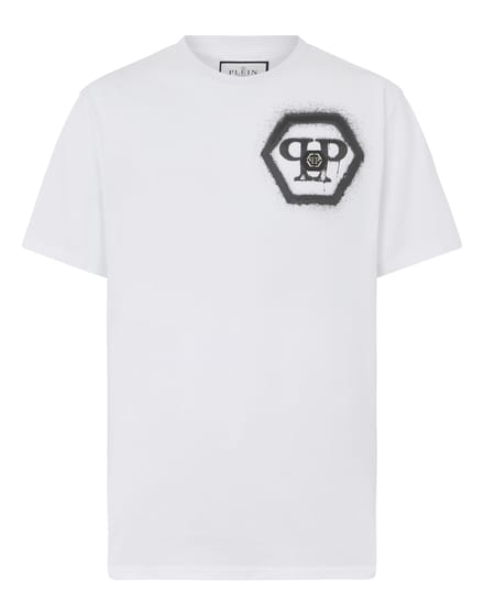 Round Neck T-Shirt Spray Hexagon