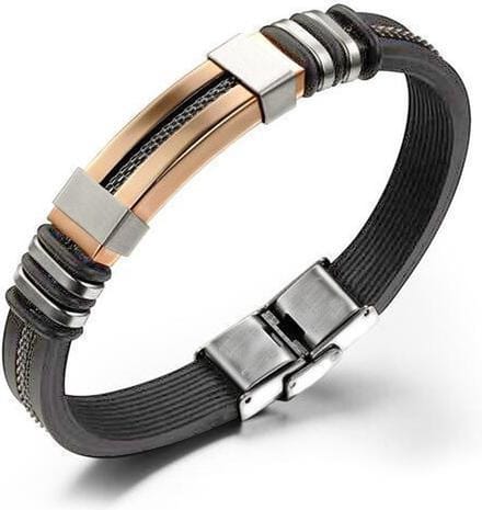 Montebello Armband Malens Rosé - 316L Staal - Siliconen - 9mm - 20.5cm