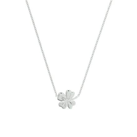 Zilveren klaver ketting - 1324661 - klaver collier